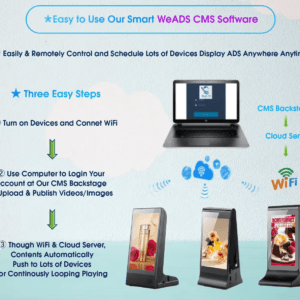 7'' LCD WiFi Table Advertising Player Restaurant Menu Charging Station FYD835S - Image 6