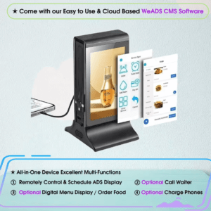 Dual LCD WiFi Table Advertising Player Restaurant Menu Charging Station FYD835SD - Image 6